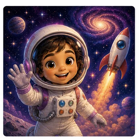Child reading a personalized story